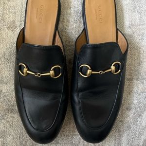 Gucci Women's Princetown Leather Horsebit Mule Size 38.5 Black (Barely worn)
